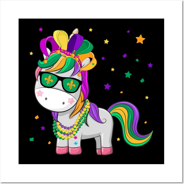 Mardi Gras Unicorn Wall Art by Danielsmfbb